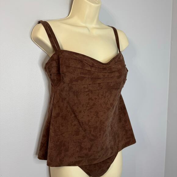 Magic Suit Women's Brown Tankini Swim Bathing Suit Set Brown Sz 12 - Picture 12 of 13